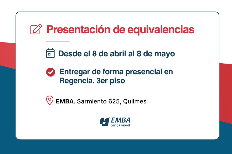 Presentación de equivalencias